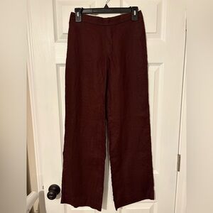 XXS Madewell Maroon Linen Pants